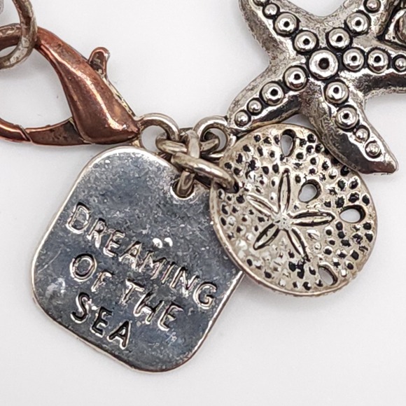 Silver Tone Starfish Bracelet Beach Nautical Jewelry Ocean Style - Picture 3 of 7